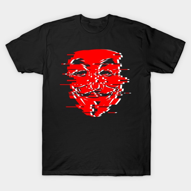 Anon Glitch Red T-Shirt by Starquake